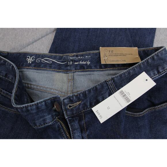 Coldwater Creek Jeans Womens 12 Blue Natural Fit Mini Bootcut Cotton Denim NWT - Picture 3 of 7